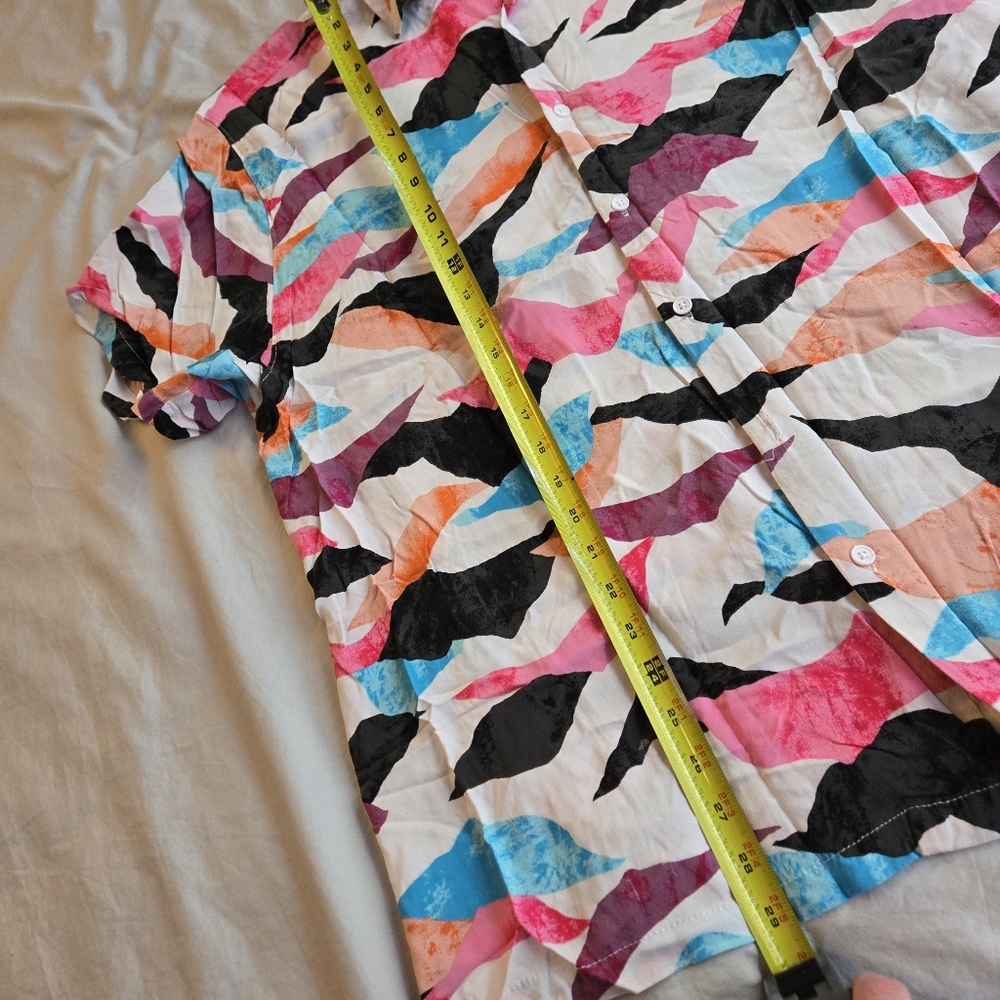 No Boundaries Vintage y2k men's 2xl colorful button down - Picture 4 of 10